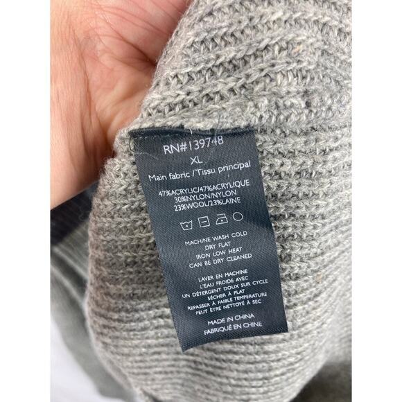 NWT Slate & Stone Gray Emory Colorblock Stripe Crew Neck Long Sleeve Sweater XL - Picture 4 of 5